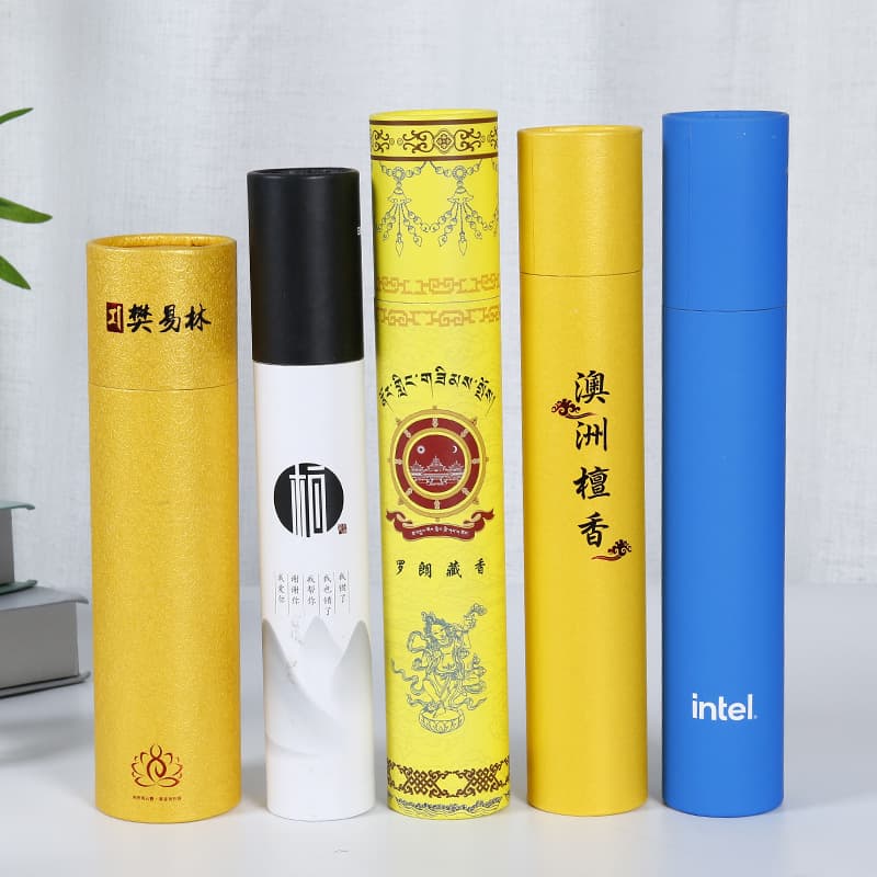 Manufacturer wholesale cosmetics essential oil paper cans sandalwood incense packaging paper tubes exquisite printing heaven-and-earth cover paper cans
