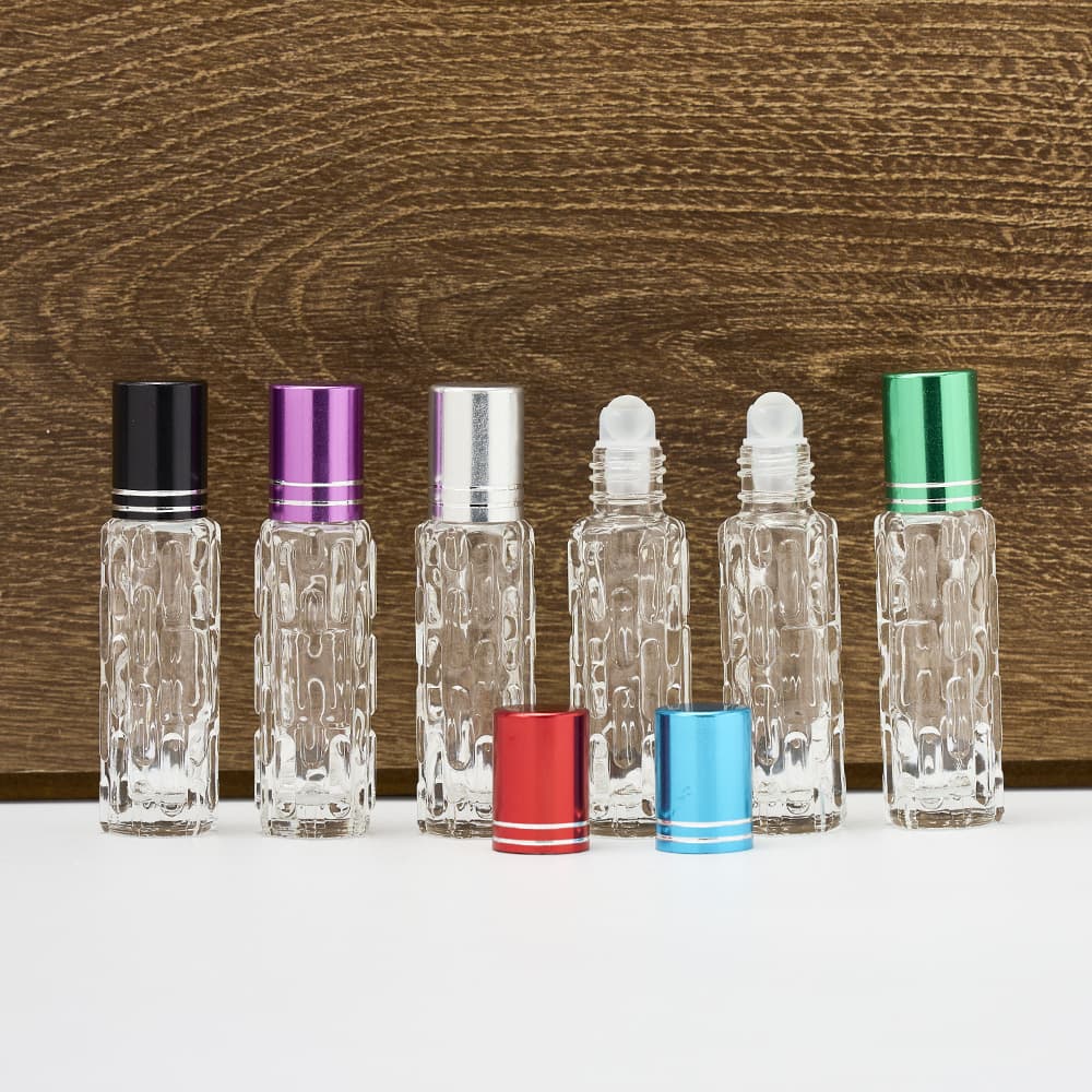 6ml Essential Oil Roller Bottle, Perfume, Floral Water Dispensing Bottle, Rolling Ball Massage Empty Bottle, Glass Bead Therapy Glass Bottle