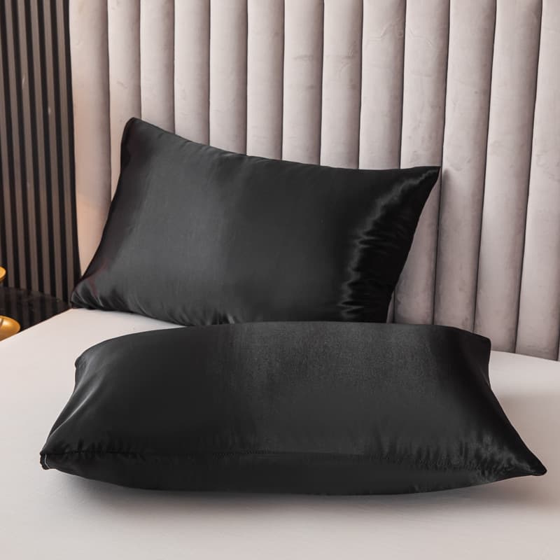 Cross-border Supply Simple Satin Four-Piece Set, Washable Silk Satin Duvet Cover, Fitted Sheet, Flat Sheet, Pillowcase Set