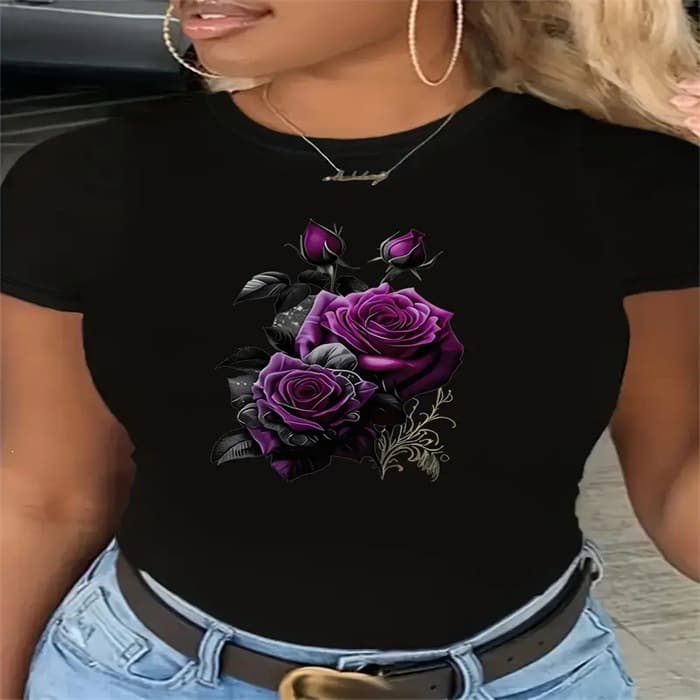 Cross-border European and American trendy T-shirts for men, summer short-sleeved women's fashionable casual T-shirts, printed women's men's short-sleeved T-shirts