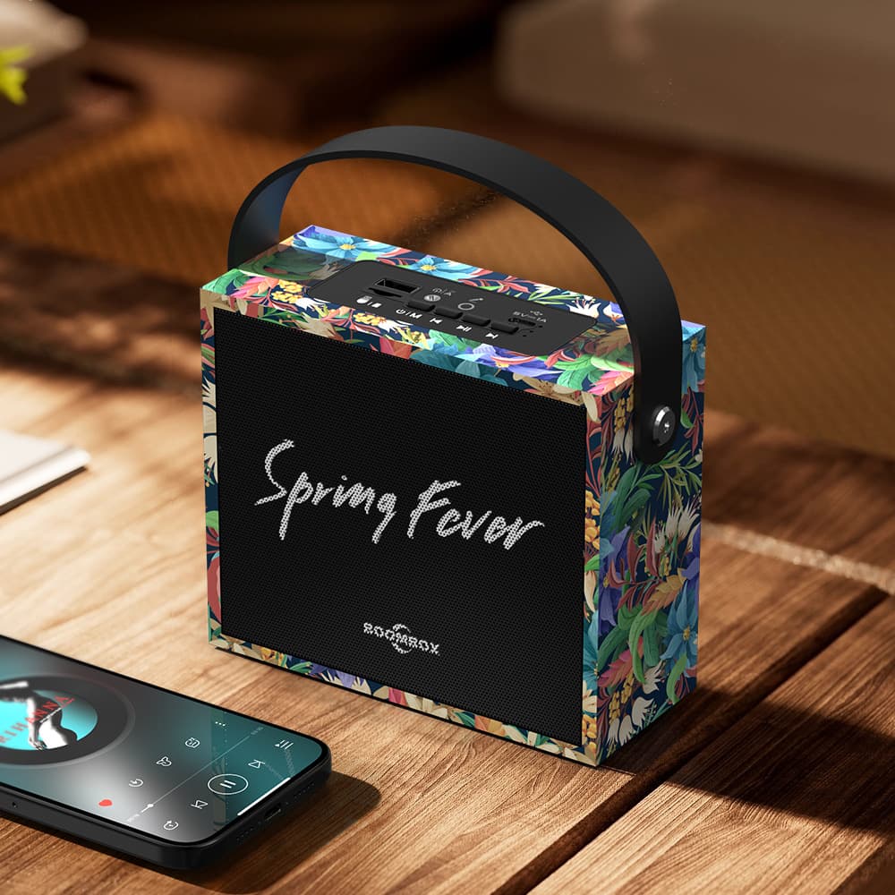 New Creative Bluetooth Speaker with Card Slot, USB Drive, Wired Earphone Mic, Karaoke, Portable Handle, Stylish Gift
