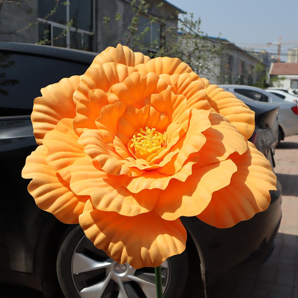 New large-scale artificial peony flower for shop window display, stage event decoration, wedding backdrop, PE peony flowers