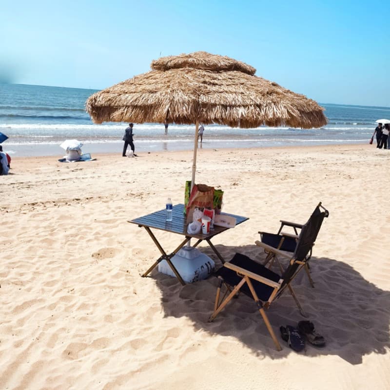 Outdoor simulated beach straw umbrella, scenic area courtyard outdoor sunshade straw umbrella, farmhouse thatched simulated straw umbrella
