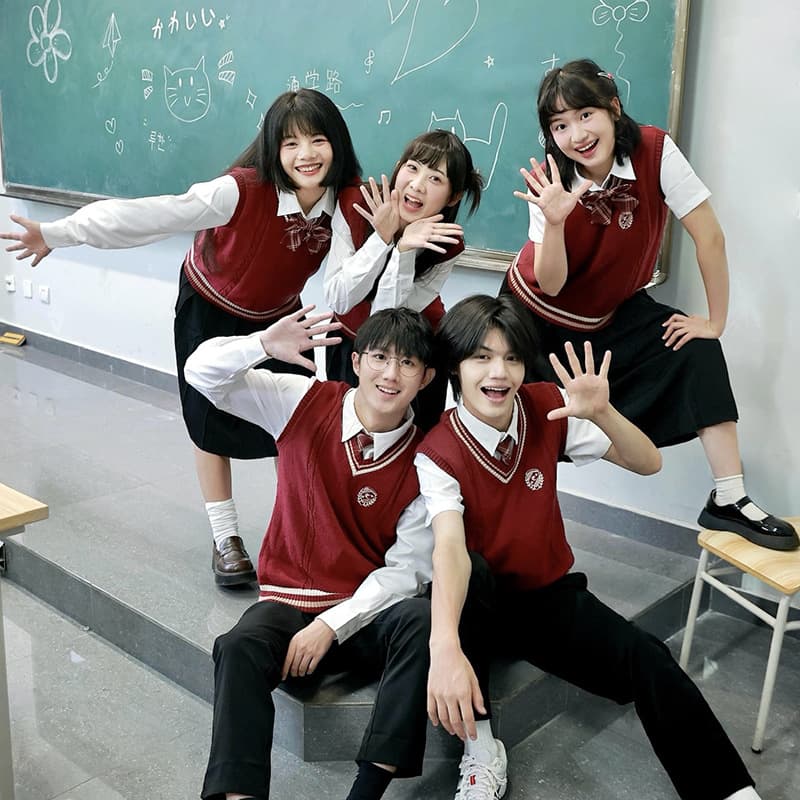 JK Vest Choir Performance Uniform Set for Middle and High School Students, Class Outfit