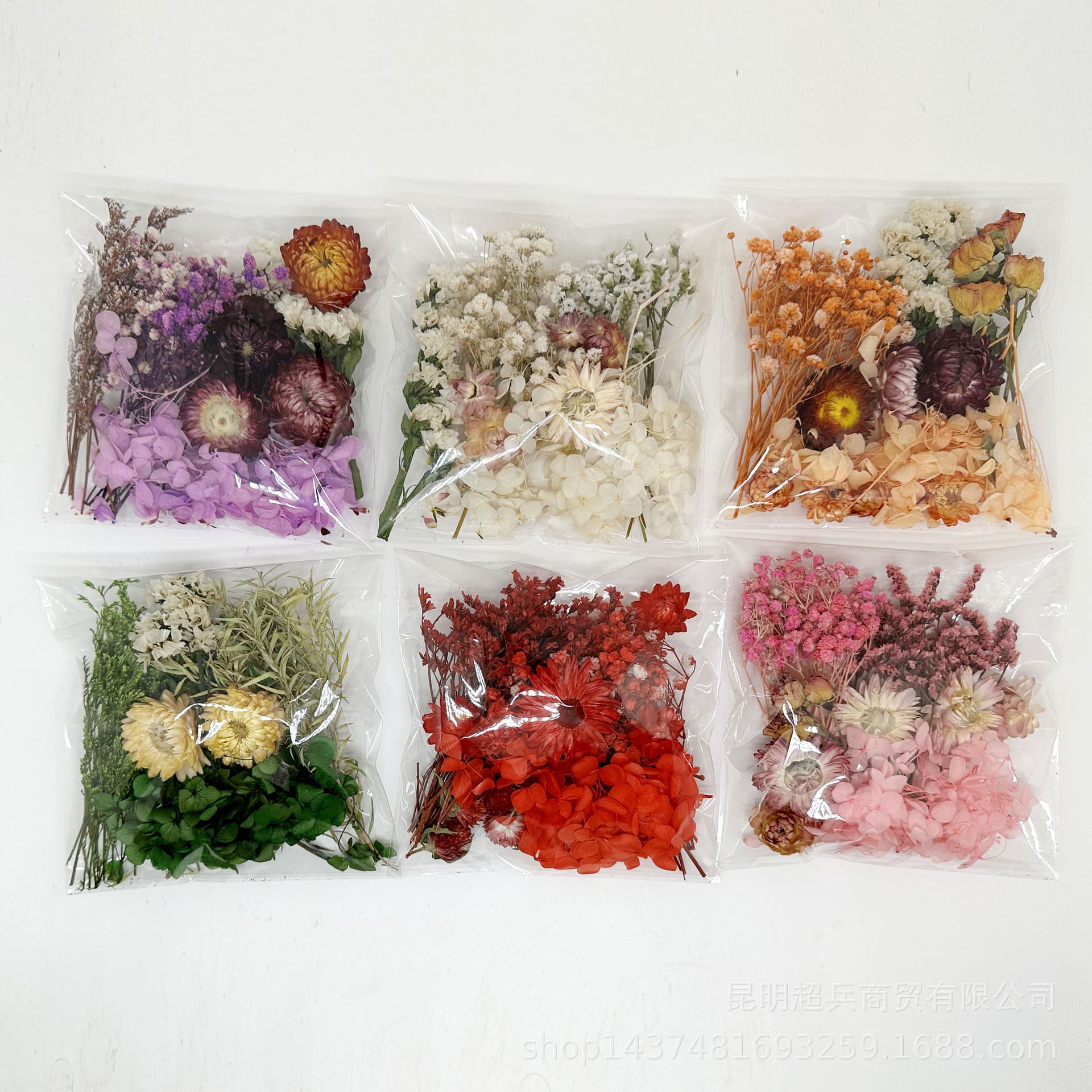 [Bagged Flowers] Eternal Dried Flowers Handmade DIY Frame Round Fan Group Activity Dried Flower Resin
