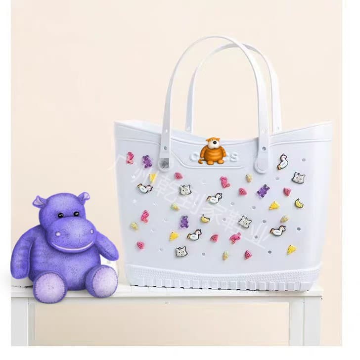 Factory Stock 2025 New EVA Mesh Bag Large Capacity Women's Handbag Simple and Fashionable Travel Organizer Bag