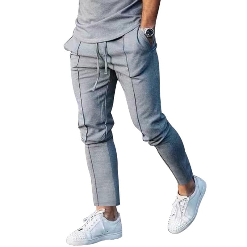 Cross-border foreign trade Europe and America 2025 sports spring and autumn casual pants high street pants solid color slim fit car folding men's casual pants