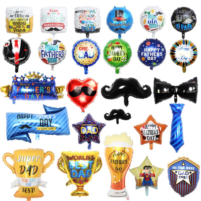 New blue tie black tie aluminum film balloon baby baby father's day decoration aluminum foil balloon wholesale