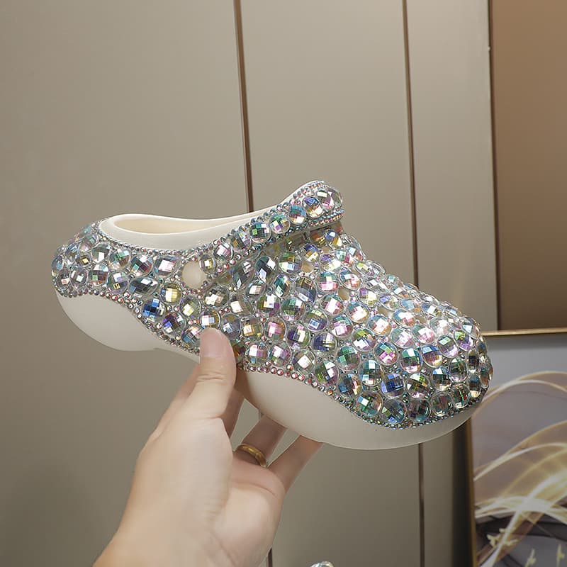 ACILICI Original Cross-Border Women's Shoe Brand Fashion Rhinestone Thick-Soled Clog Shoes Drop Shipping