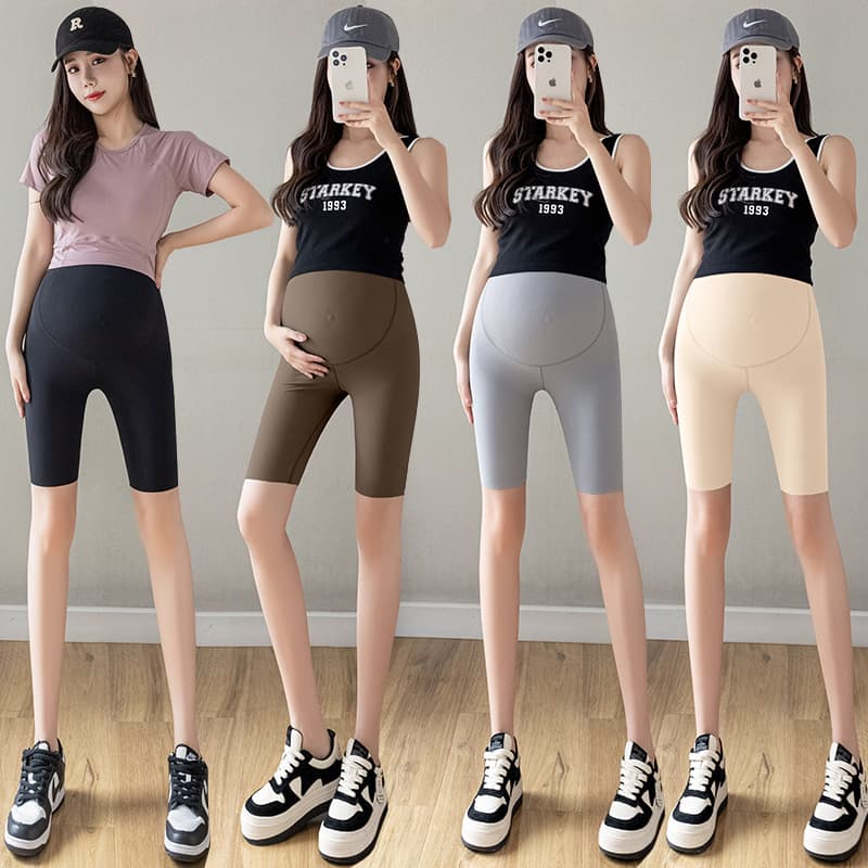 Real Photos of In-Stock 2026 Cross-Border Maternity Pants, Spring and Summer Thin Leggings, Five-Point Shorts, Yoga Shark Pants, Summer Wear