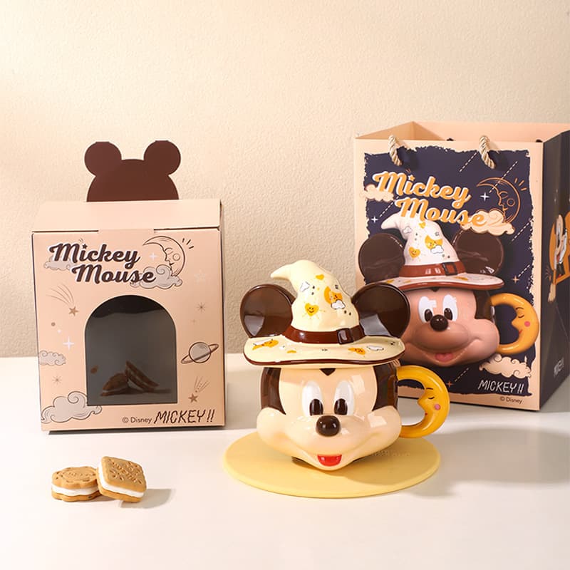 Disney Mickey Wizard Mug, high-looking three-dimensional relief cartoon ceramic mug, children's holiday souvenir