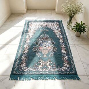 Removable Zipper Base Prayer Mat, Same-Color Tassel Prayer Mat, 2cm High-Rebound Memory Foam Floor Mat
