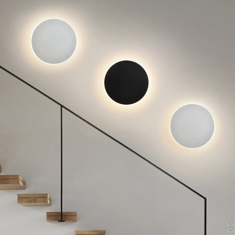 Simple European Style LED Bedroom Bedside Lamp Hallway Corridor Stairs Entrance Sensor Light Eclipse Premium Round Wall Light
