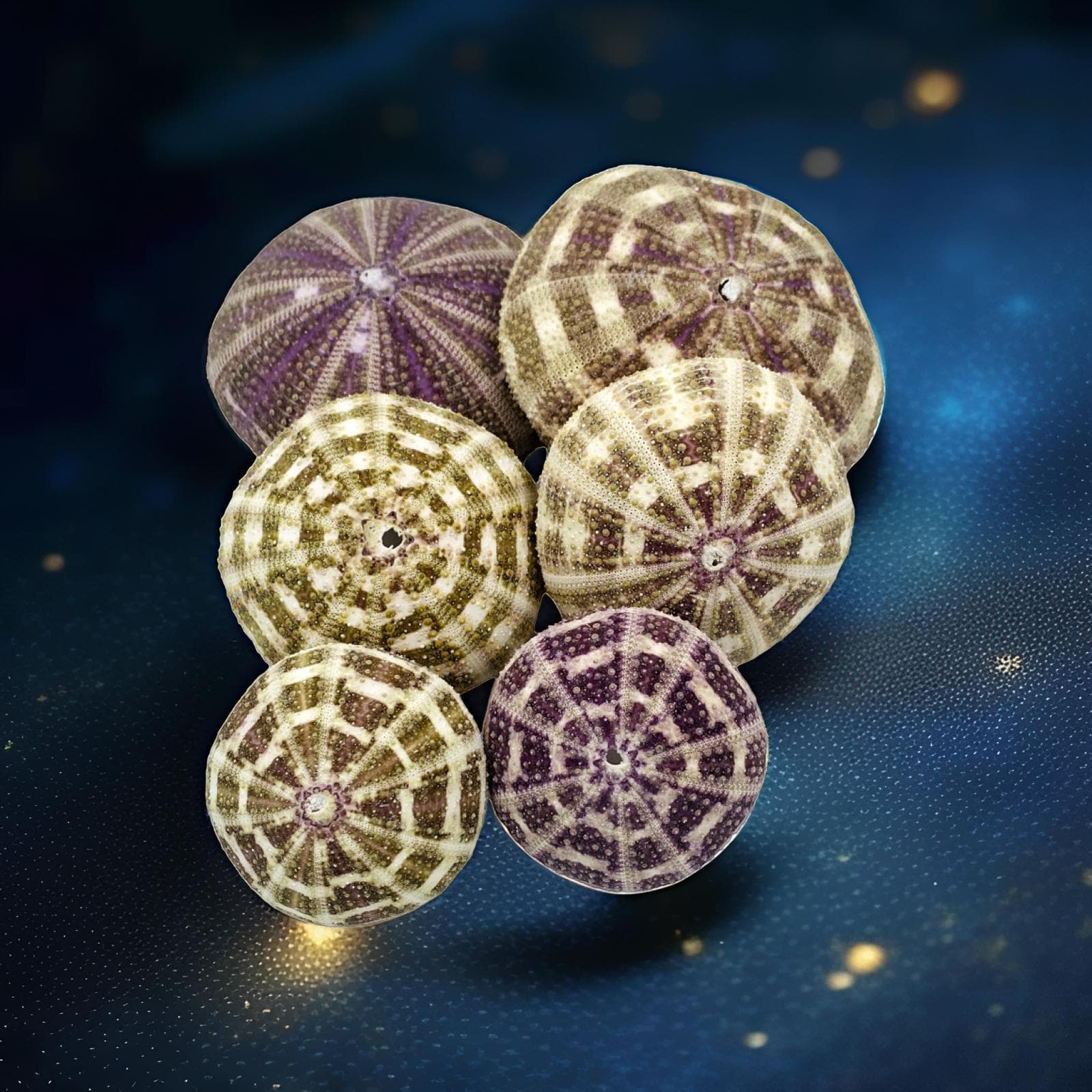Eight-Trigram Sea Urchin Shell Natural Shell Conch Air Plant Bonsai Decoration Creative Gift Collection Specimen Wholesale
