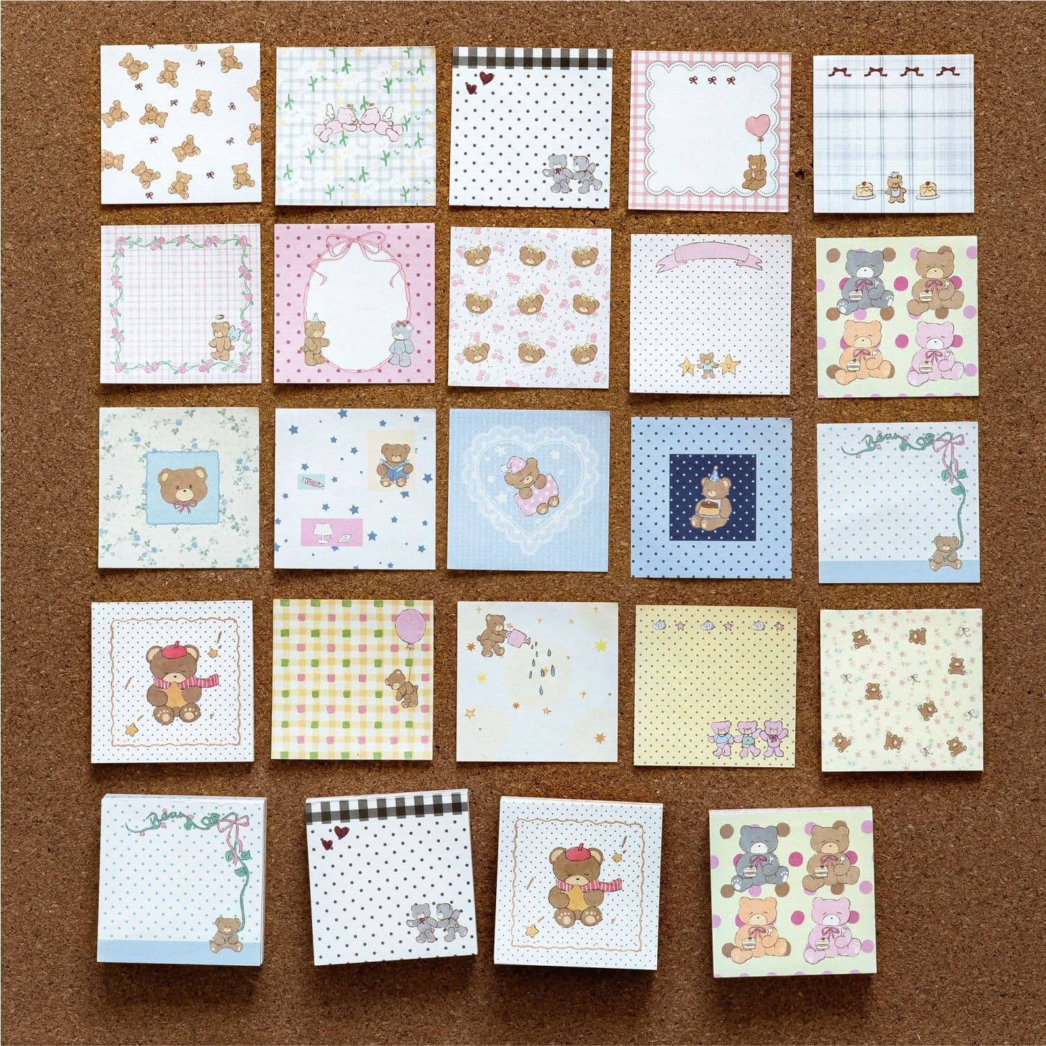 Momo white kraft paper note pad Bear Soft Dream series student message note reading diary diy note paper