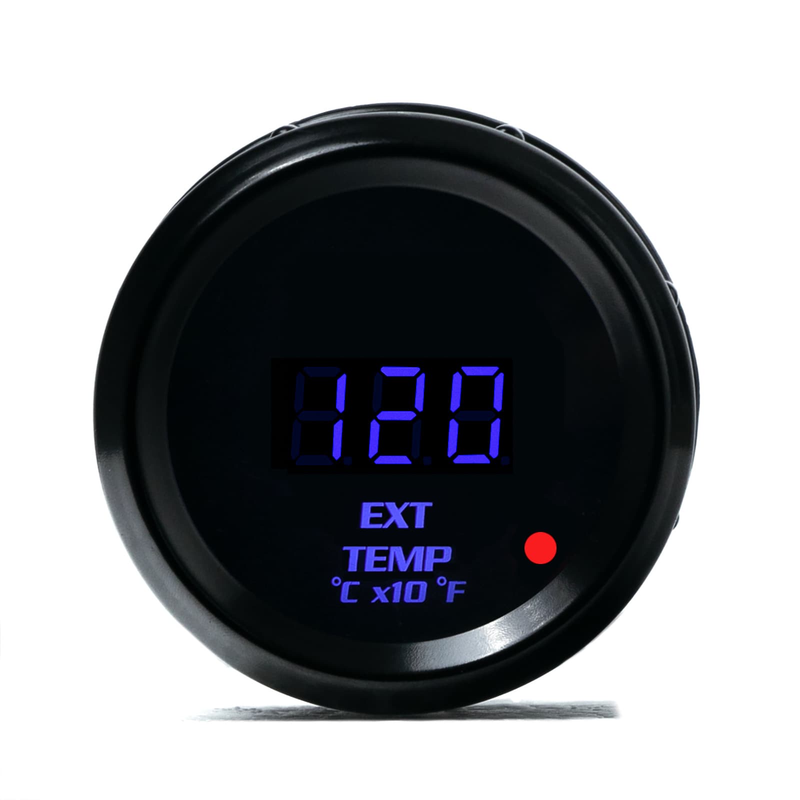 °C/℉ Dual Unit Adjustable 52mm Car Modification Gauge - 12V High-lens Digital Display LCD Instrument