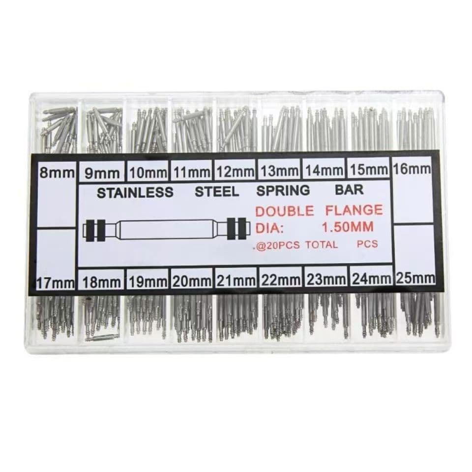 Watch Repair Tool Set 8mm to 25mm Spring Bars and Pins Watch Strap Repair Tool Box