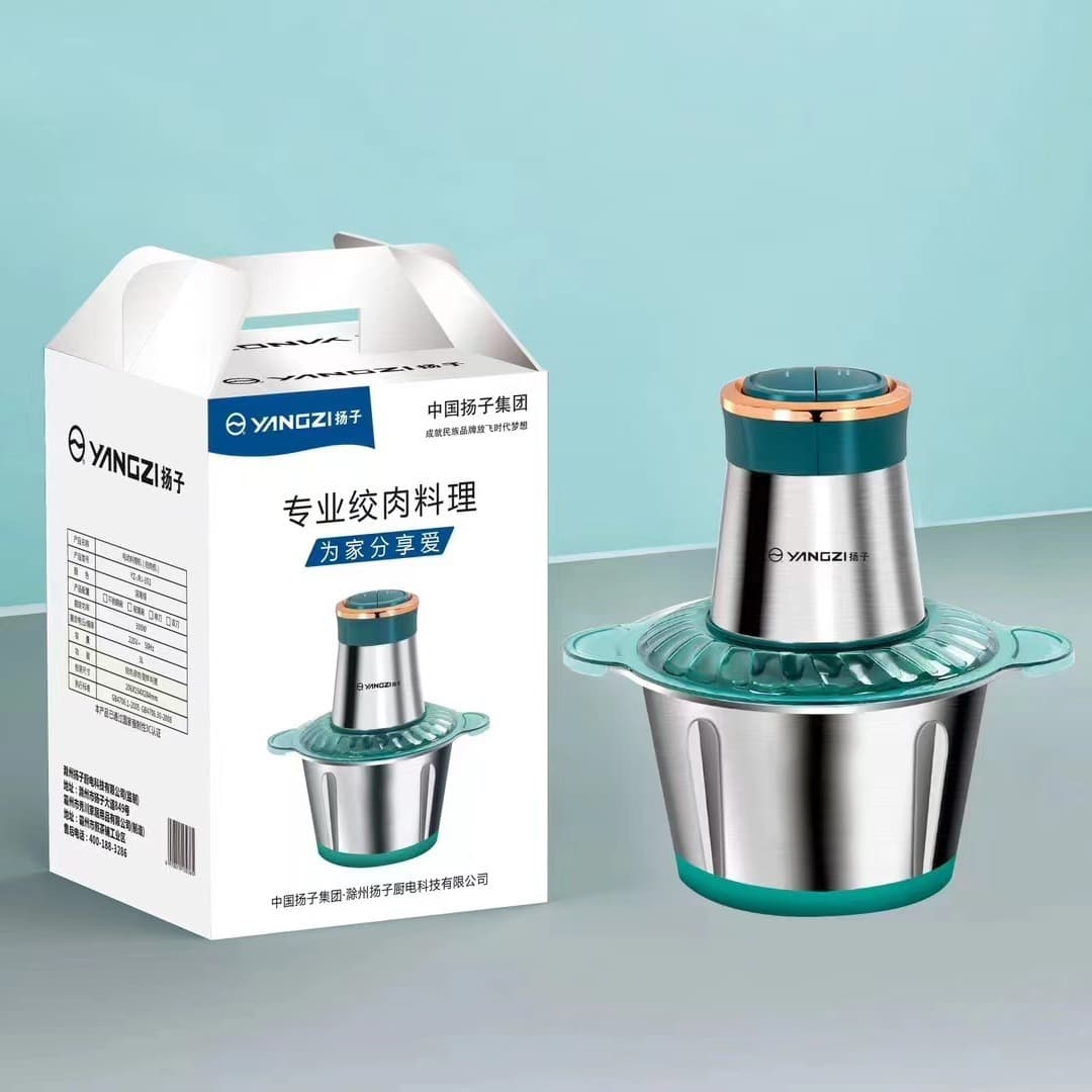 Yangzi Meat Grinder for Home and Commercial Use, Stainless Steel Electric Food Processor for Mincing and Chopping