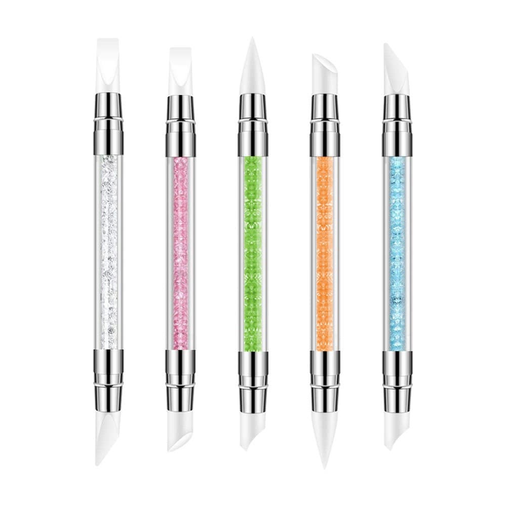 Nail art double-ended silicone pen functional pen single pack sticker press pen for painting magic mirror powder manufacturer
