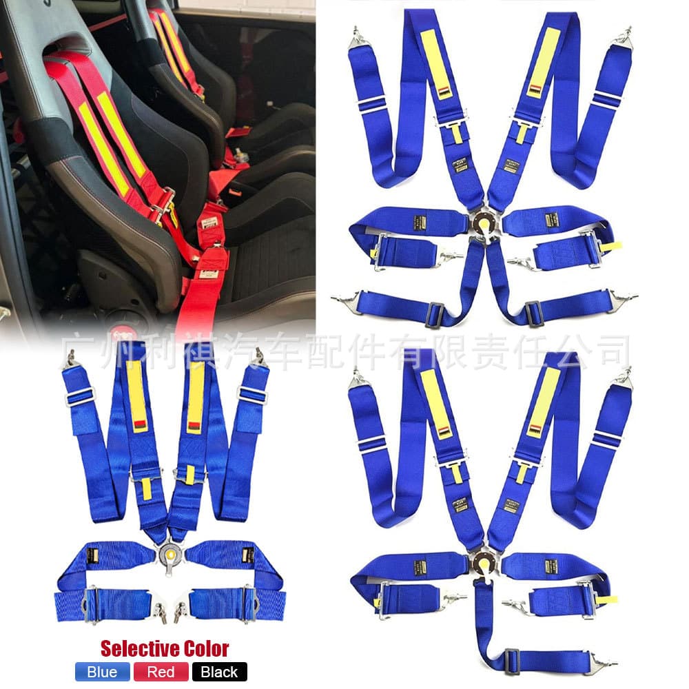 3-Inch Racing Seat Belt Set 4/5/6-Point Universal Car Adjustable Sport Seat Belt Nylon Material