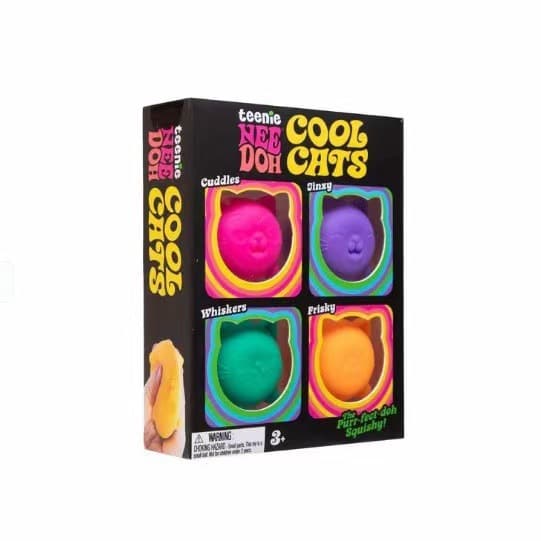 Cross-border in stock NeeDoh Teenie Cool Cats - Soft and cute mini fingertip toy set