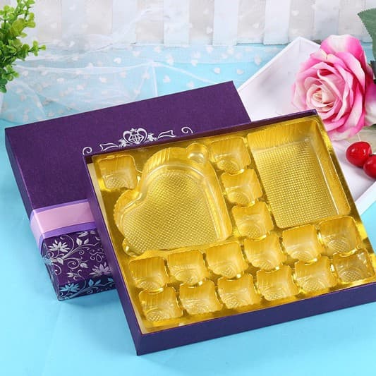 30 grid box purple chocolate box chocolate gift packaging box chocolate box wholesale
