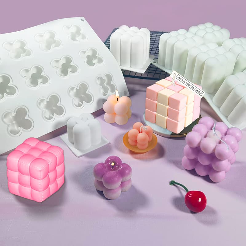 Multi-Size Small and Large Cube Mold DIY Scented Candle Mold Cube Ball Chocolate Mousse Cake Mold
