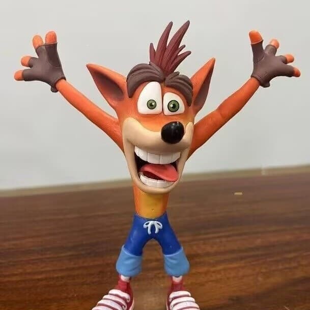 Crash Bandicoot Figure Crash Team Racing Trilogy Game Peripheral Toy Model Car Cake Topper
