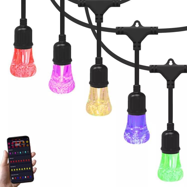 Cross-border new Bluetooth APP light string fantasy light bulb RGB Christmas tree light string voice-activated birthday decoration