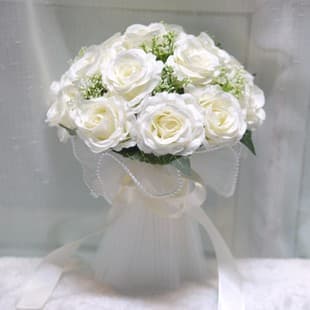 022 Korean Style Bride Bouquet for Wedding, Marriage License, Forest Theme Wedding Photography Prop Hand Bouquet
