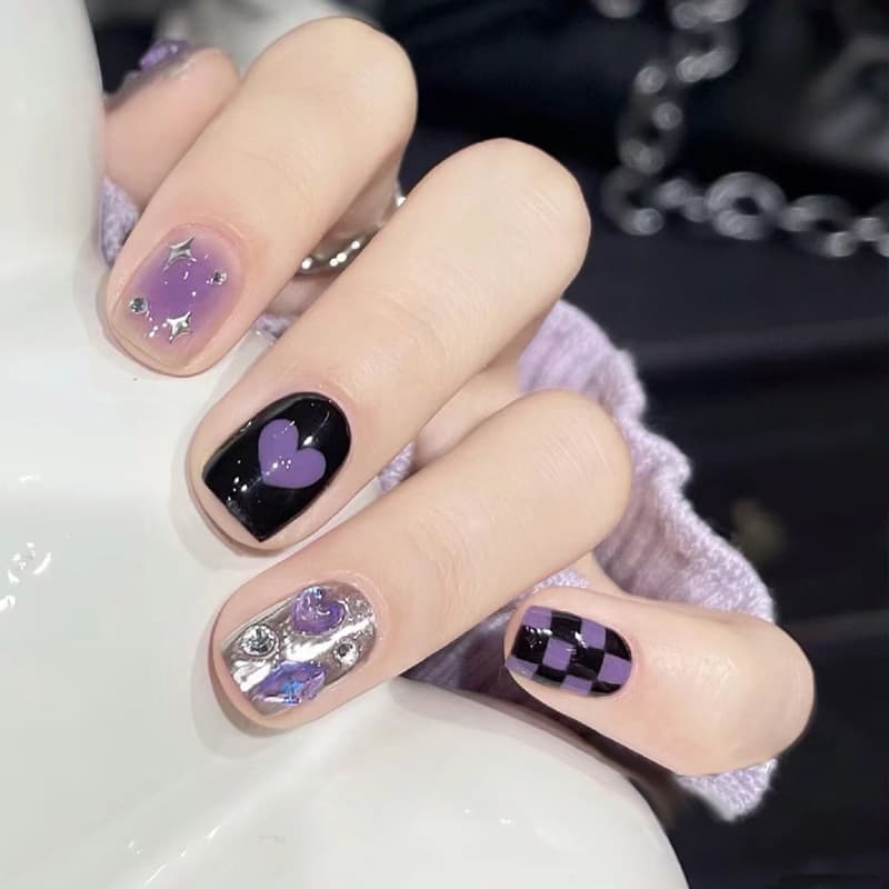 Handcrafted Premium Ins Fashion Crushed Diamond Butterfly Nail Tips Wholesale Wearable Fake Nails