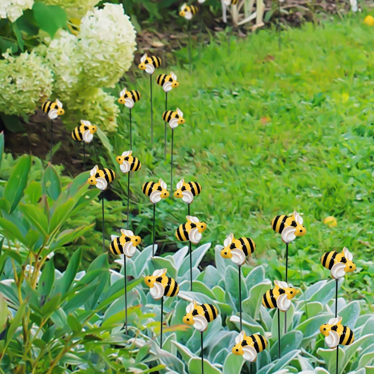 DIY Little Bee Outdoor Garden Decoration Yard Party Stake Lawn Spike Insert Home Decor 10-Pack
