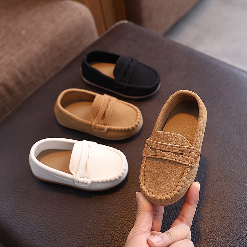 Chunqiu Children's Moccasins Suede Leather Shoes Girls Boys Fashion Kids Shoes Soft Sole Non-slip Casual Student Shoes