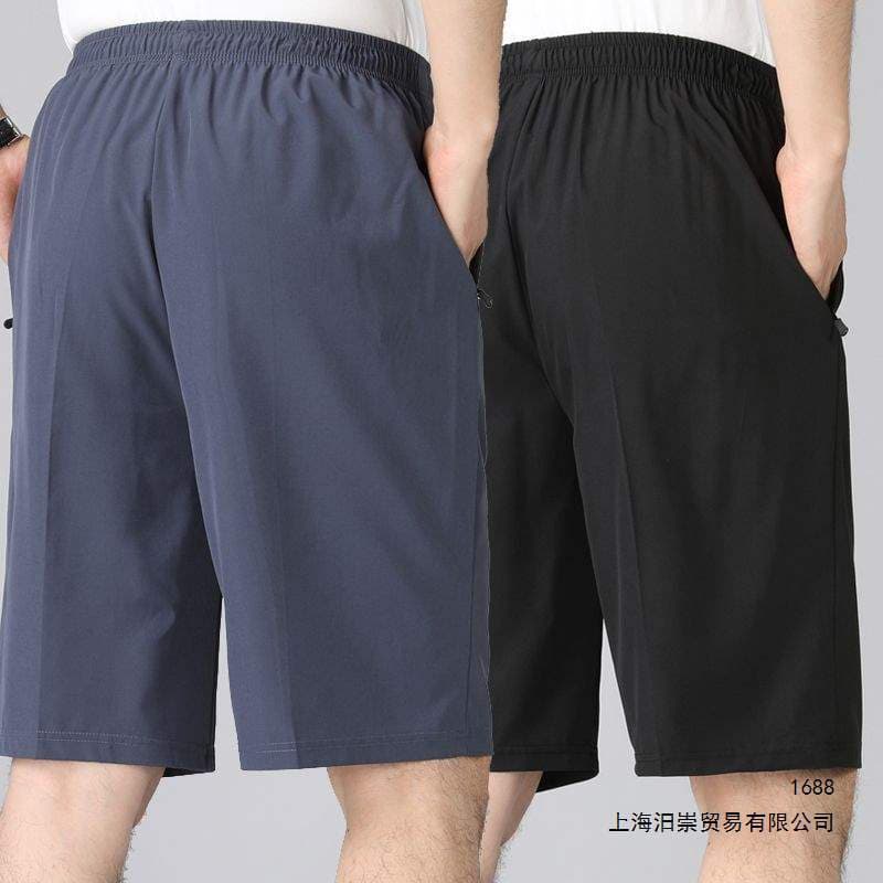 Dad's ice silk quick-drying shorts men's summer outerwear elderly sports large pants thin middle-aged and elderly men's shorts men's