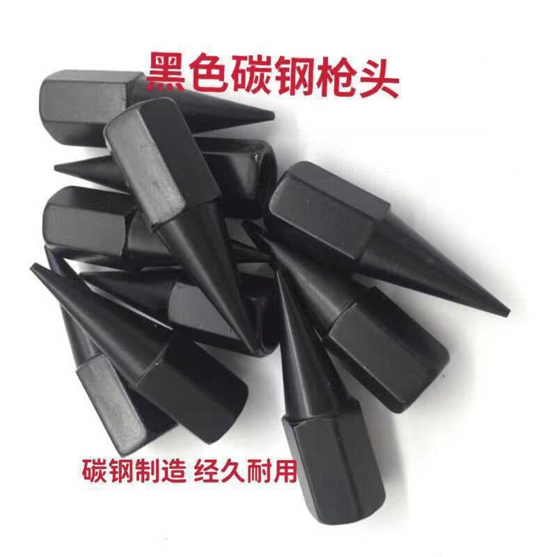 Black Carbon Steel Grease Gun Nozzle, Universal Pneumatic Pointed Tip, Manual Explosion-Proof Leak-Free Grease Fitting