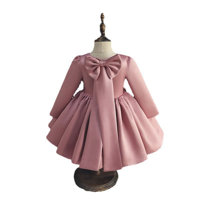 Flower Girl Wedding Dress Autumn Winter New Children's Hostess Baby Birthday Princess Gown