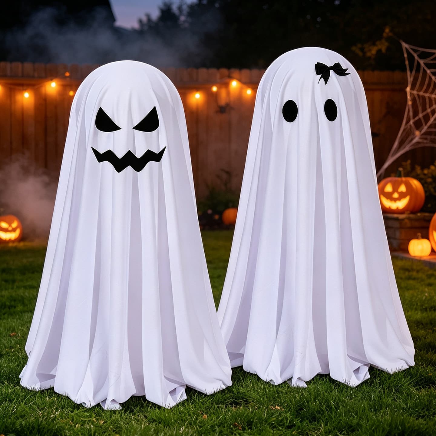 Cross-border Halloween porch decoration standing expression glowing ghost party outdoor courtyard atmosphere layout prop