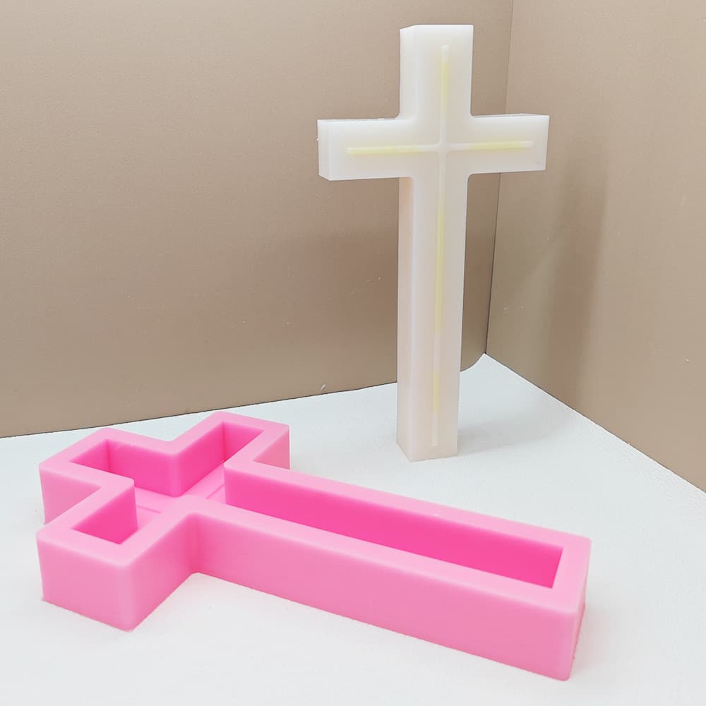 13 Inch Extra Large Cross Candle Mold Cross Festival Scented Candle Silicone Mold