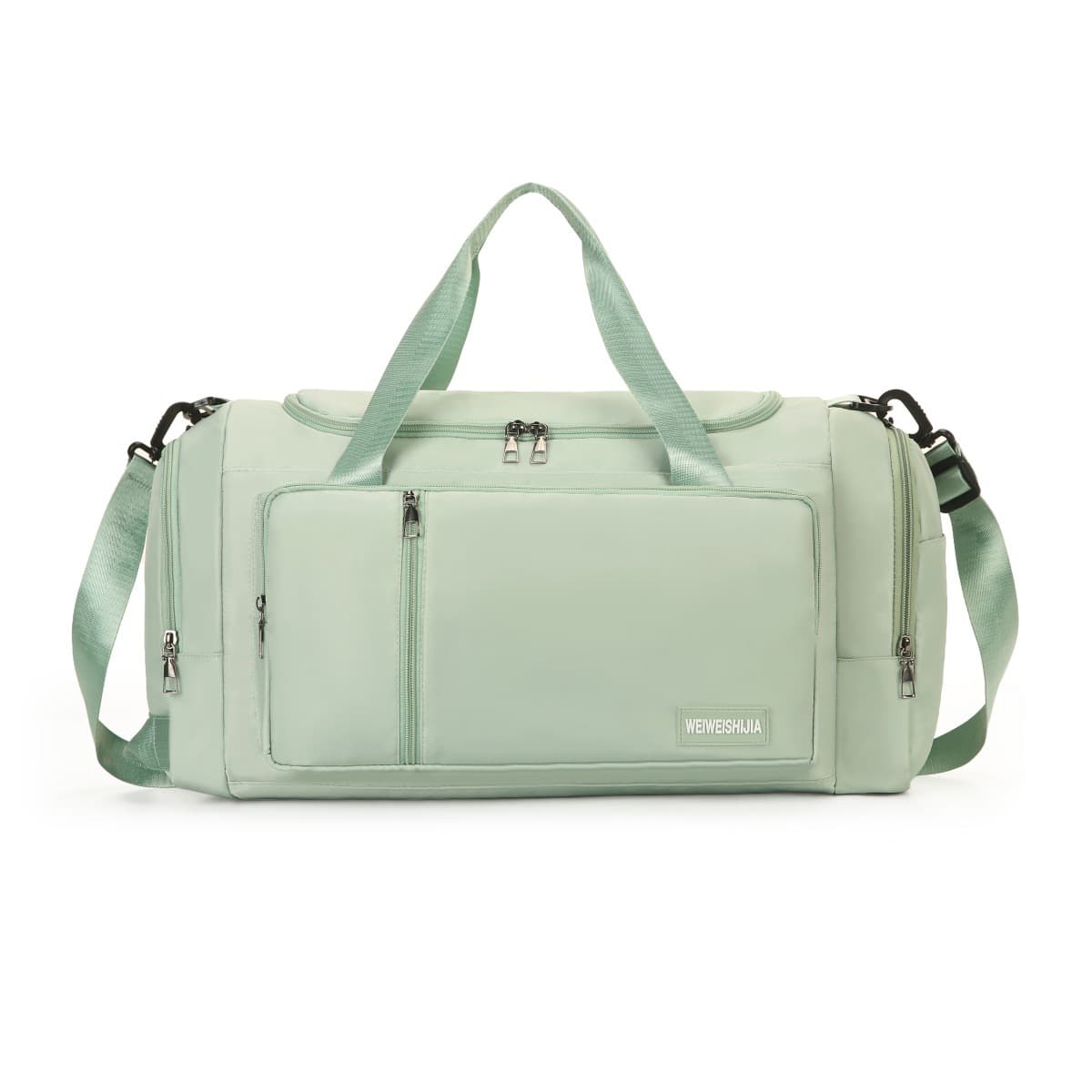 New Oxford Fabric Travel Bag, Large Capacity Foldable Short Trip Duffel, Wet-Dry Separation Gym Bag, Durable Solid Color