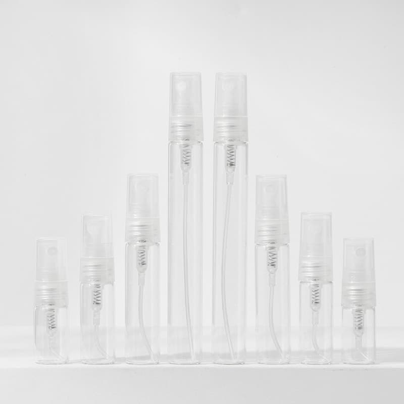 2ml 3ml 5ml 10ml Perfume Atomizer Bottle Glass Spray Bottle Transparent Sample Refillable Empty Bottle Portable Travel Bottle