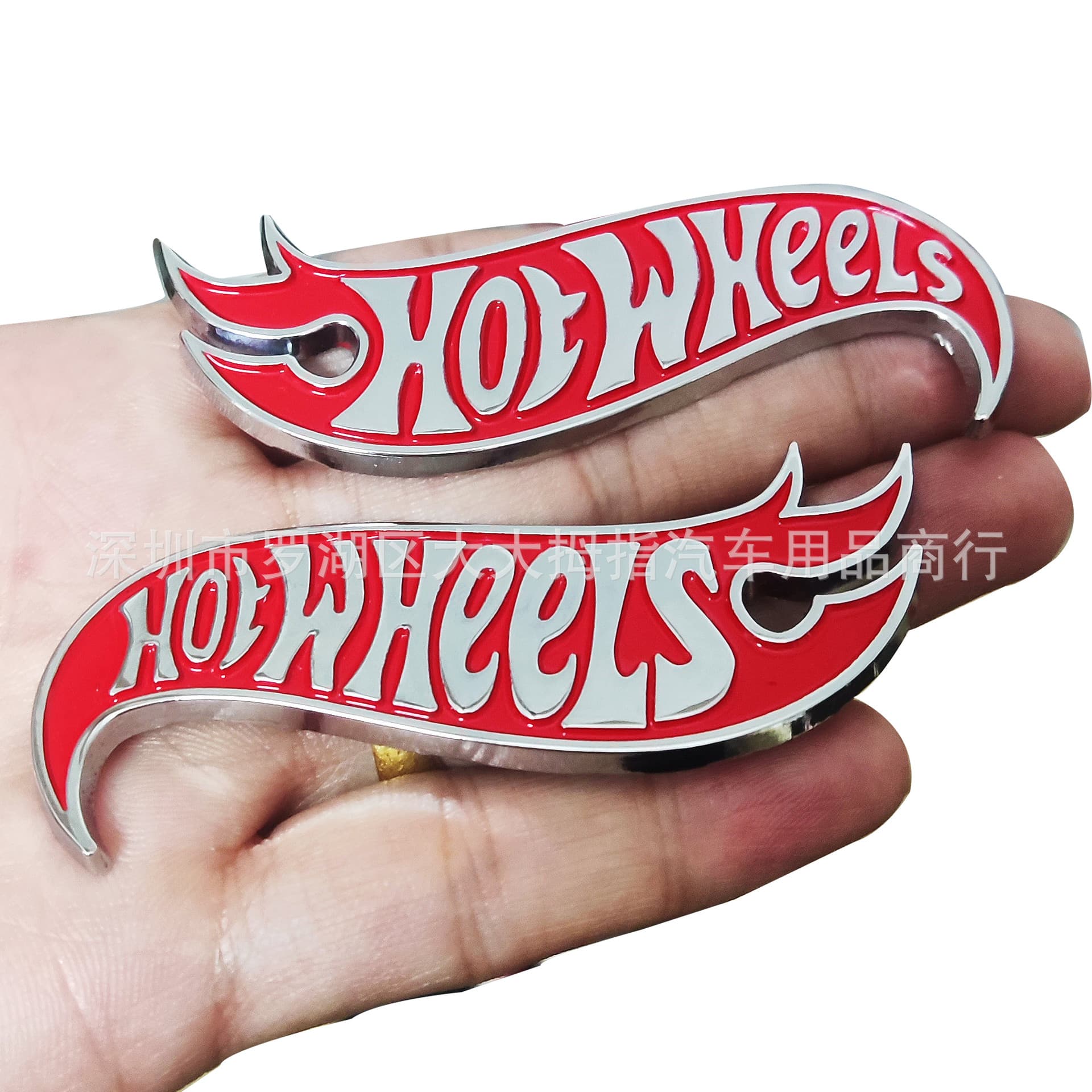 Cross-border Hot Selling HOT WHEELS Hot Wheels Car Logo Zinc Alloy Car Stickers High-End Fender Metal Car Stickers