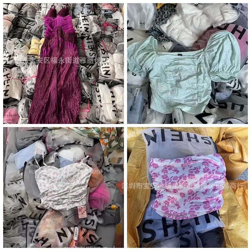 SHEIN Mixed Cross-Border Export Style Tops Vests Camisoles Dresses Sets Mixed Women's Clothing Export Mixed Lot