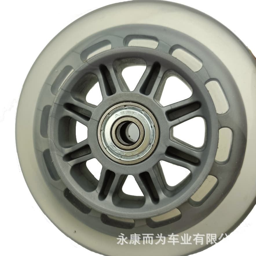 3" 4" transparent swivel scooter wheels, silent bearings for hand carts and skate shoes
