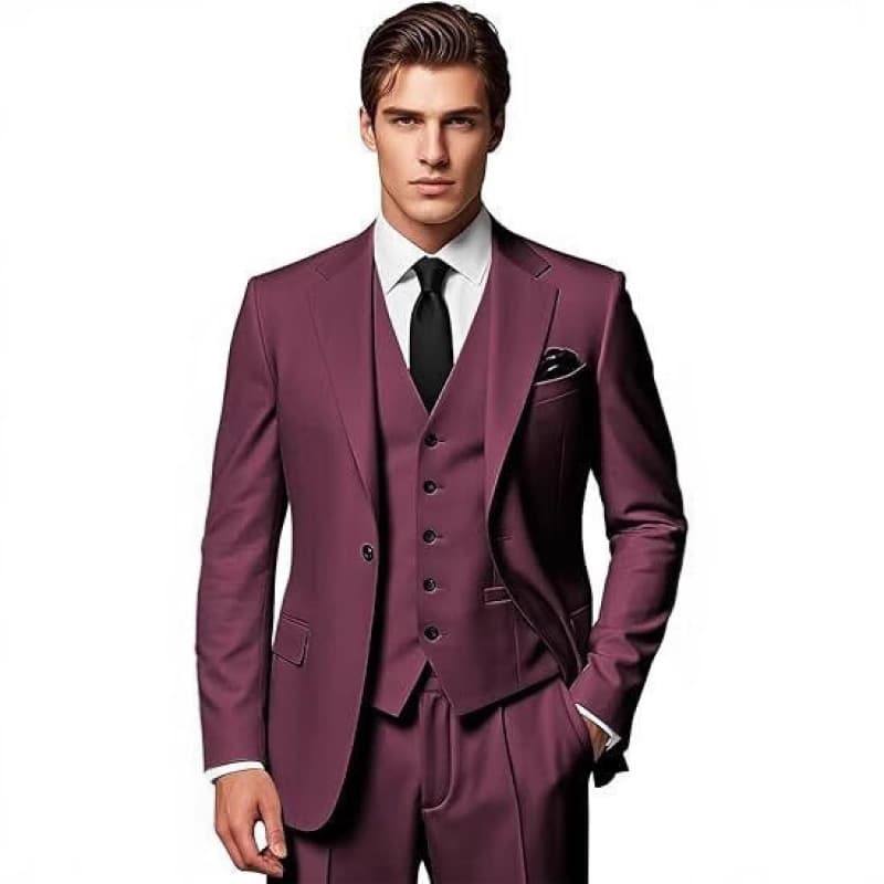 European American Foreign Trade Men's Suit Premium Three-piece Business Loose Plus Size Suit Set Formal Wear Men Suit