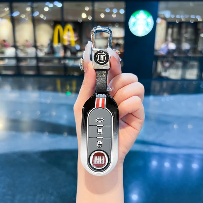 Suitable for Fiat 500 Key Cover, Bravo, Iveco Ousheng Car High-End Metal Remote Control Protective Case