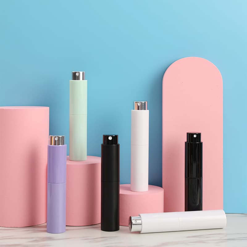 Rotating perfume dispensing bottle plastic 10MLABS cosmetic liner glass empty bottle travel empty spray bottle bottle