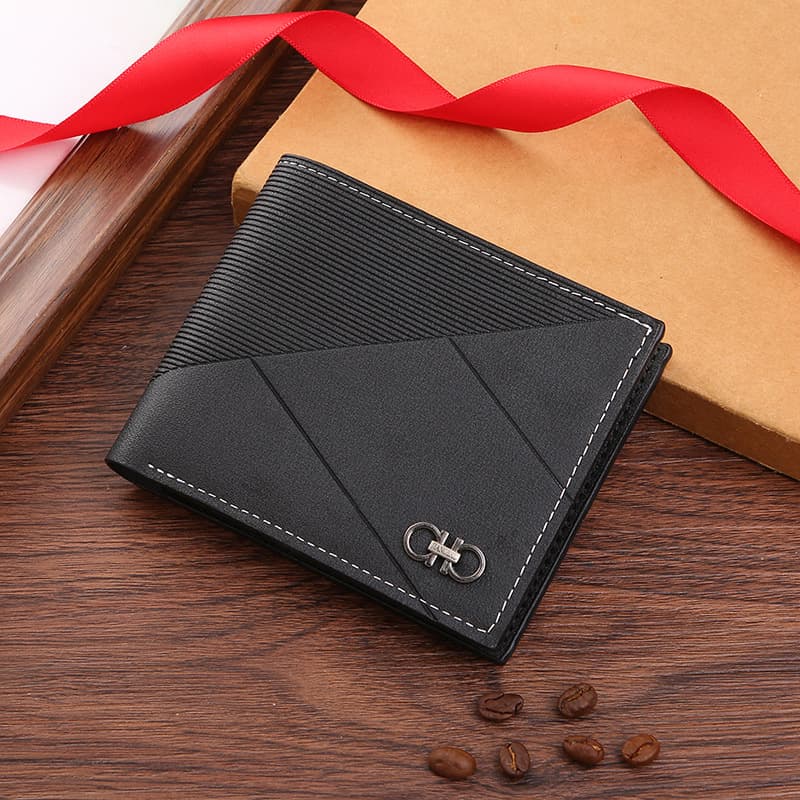 New Men's Wallet - Slim, Thin, Fashionable Multi-Card Casual Embossed Youth Card Holder Cross-Border Foreign Trade Bag