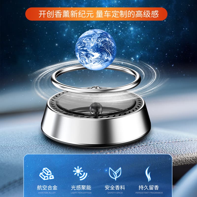 Solar Car Perfume, Vehicle Air Freshener, Dashboard Decoration, 2023 New Floating Planet