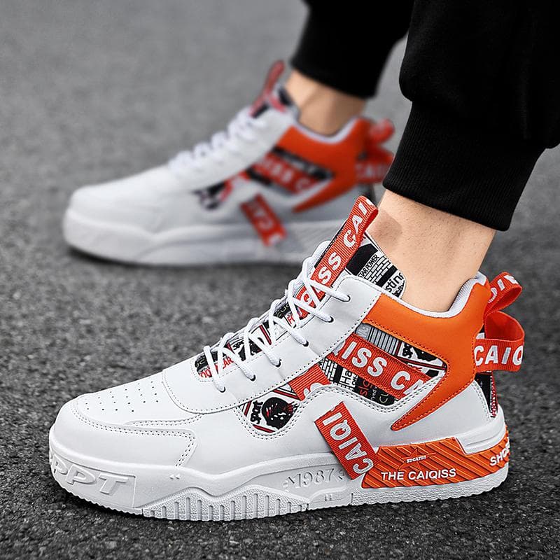 2025 Fall New Men's Shoes, Teenagers Breathable High-Top Versatile Outdoor Casual Skate Shoes, Niche Sports Trend Shoes for Men