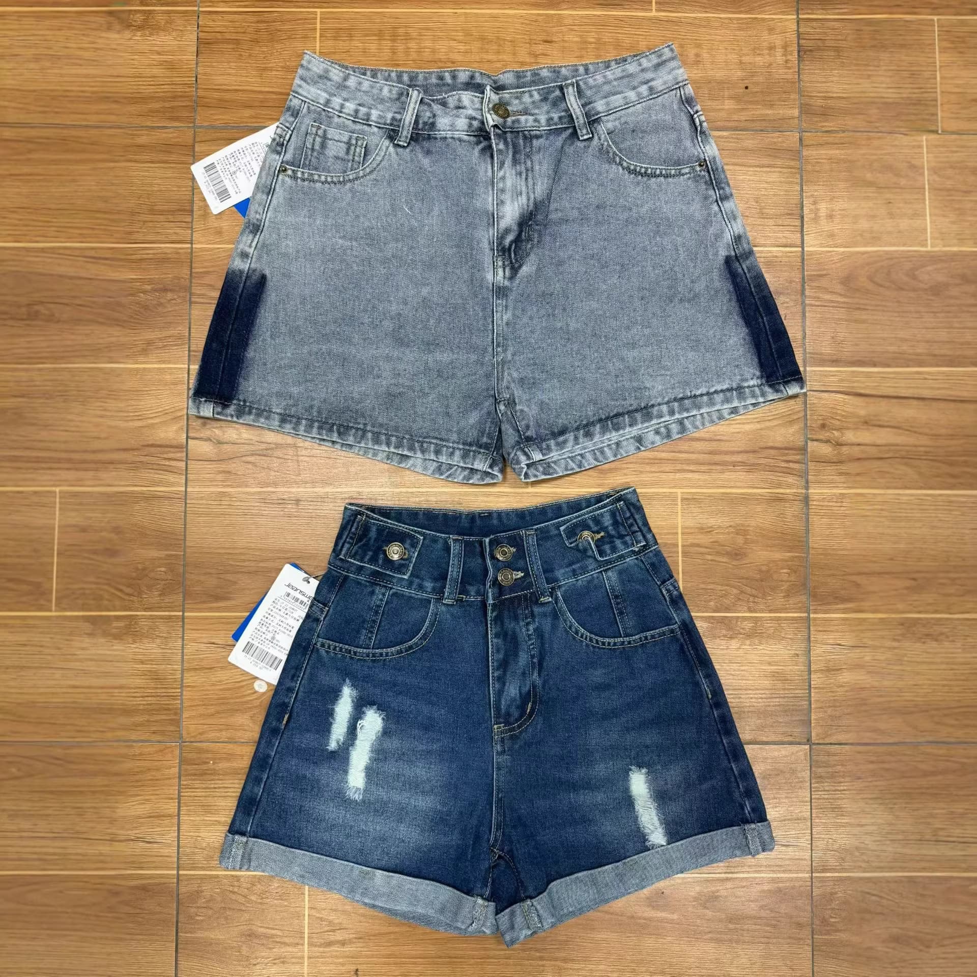 Women's denim shorts summer new Korean style wide-leg simple slim fit versatile denim shorts miscellaneous style